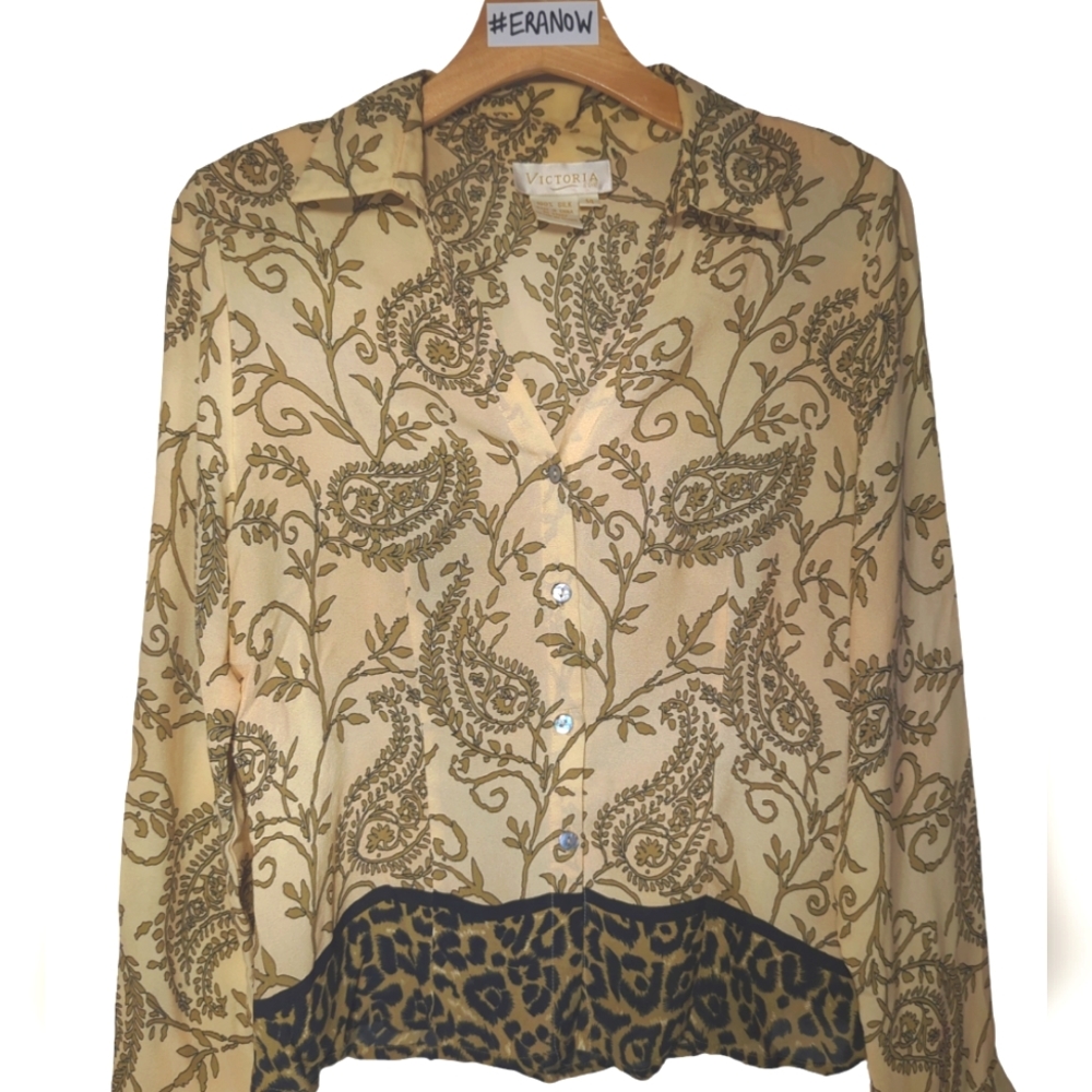 Silk Pajama style vintage Victoria soie shirt